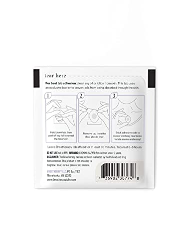 Breatherapy Pure Essential Oil Aromatherapy Inhalation Tabs, 8-Pack (Lavender) BreatherapyBuy Supplements Australia