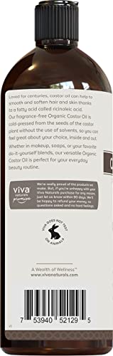 Viva Naturals Organic Castor Oil, 16 fl oz - Cold Pressed Castor Oil for Skin, Hair and Lashes - Traditionally Viva NaturalsBuy Supplements Australia