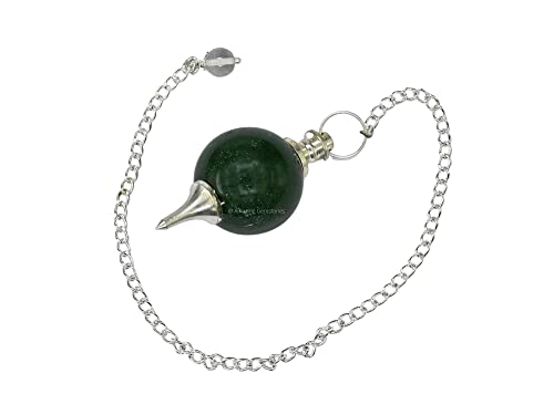 Green Aventurine Crystal Ball Pendulum for Divination - Dowsing Pendulum Necklace with Chain Amazing GemstoneBuy Supplements Australia
