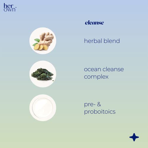 her own Cleanse, Gentle Detox, Supports Healthy Gut, Ocean Algae Cleanse, Prebiotic/Probiotic Blend her ownBuy Supplements Australia