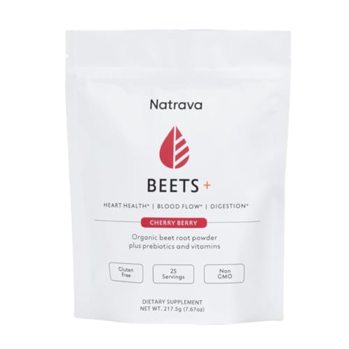 Natrava Beets+ | Organic Beet Root Powder, Vitamins, and Prebiotics | Supports Healthy