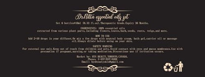Essential Oils Set 100% Pure Natural DR.NITTA Top 6 Oils for Massage,Diffusers,Humidifier DR.NITTABuy Supplements Australia