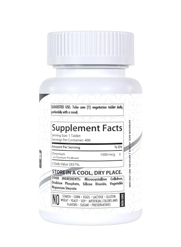 Chromium Picolinate 1000mcg | 400 Tablets | Support Carbohydrate Breakdown & Metabolism HealthfareBuy Supplements Australia