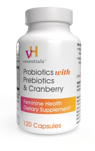vH essentials Probiotics with Prebiotics and Cranberry Feminine Health Supplement - 120 Capsules vH essentialsBuy Supplements Australia
