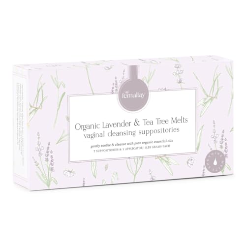 Femallay Organic Lavender and Tea Tree Oil Vaginal Cleansing Suppositories for Hygiene FemallayBuy Supplements Australia