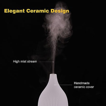 Coolego Ceramic Diffuser, 100ml Essential Oil Diffuser Ultrasonic Cool Mist Aromatherapy Diffuser CoolegoBuy Supplements Australia