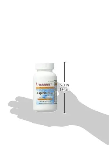 PHARBEST Aspirin 81mg - 1000 Tablets PHARBESTBuy Supplements Australia