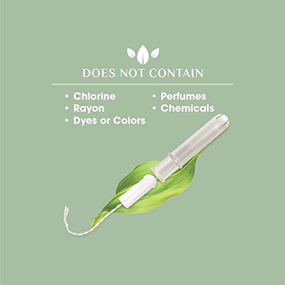 Organyc 100% Certified Organic Cotton Tampons, Plant-Based Eco-Applicator, Regular Flow, 16 Count OrganycBuy Supplements Australia