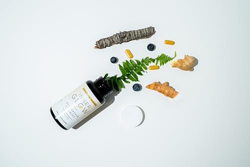 Inner Glow Age Defense Vitamins - Dermatologist and Plastic Surgeon Developed to Fight photoaging and Melasma, Polypodium Leucotomos Antioxidant Formula – Vegan, Gluten-Free – 60 Capsules Inner GlowBuy Supplements Australia