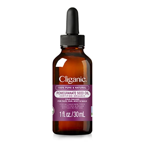Cliganic Organic Pomegranate Seed Oil, 100% Pure - For Face, Skin | Natural Cold Pressed Unrefined CliganicBuy Supplements Australia