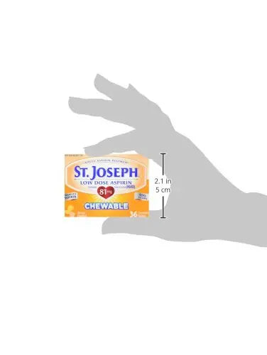 St. Joseph Aspirin Pain Reliever (NSAID) 81mg, Chewable Orange Tablets, Adult Low Dose Regimen, 36 ct St. JosephBuy Supplements Australia