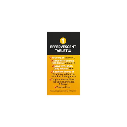 Vitamin C 1000mg (per serving) - Airborne Very Berry Effervescent Tablets (36 count in a box), Gluten-Free Immune Support Supplement, With Vitamins A C E, ZINC, Selenium, Echinacea & Ginger AirborneBuy Supplements Australia