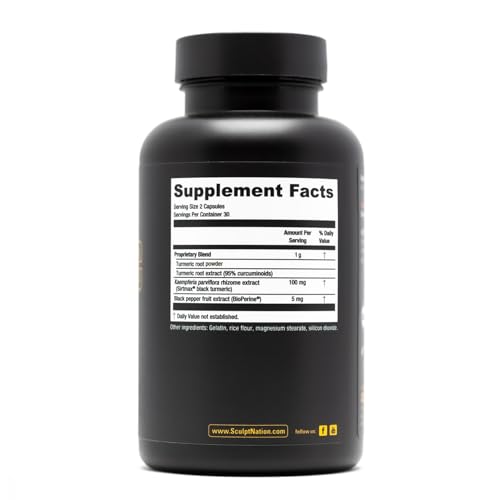 Sculpt Nation Powerful Turmeric Supplement - Turmeric Curcumin with Black Sculpt NationBuy Supplements Australia