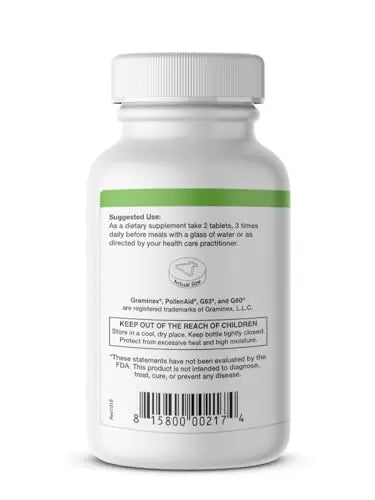 Graminex PollenAid Prostate Supplement: All Natural Prostate Support for Bladder Control & Urinary Tract Health, Rye Pollen Extract Made in USA, 200 Tablets GraminexBuy Supplements Australia