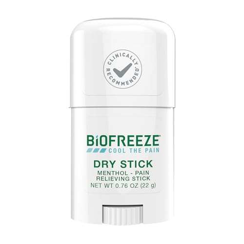 Biofreeze Dry Stick, Mess-Free Relief for Neck, Shoulder, Knee, Hip, Hand & Joint, Cooling Menthol Pain Relief Stick, Up to 100 Uses BiofreezeBuy Supplements Australia