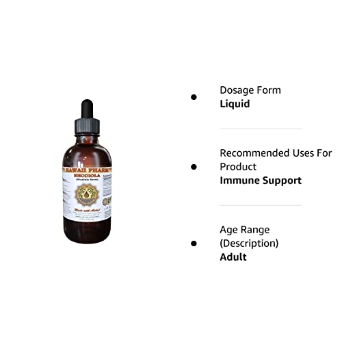 HawaiiPharm Rhodiola Liquid Extract, Organic Rhodiola (Rhodiola Rosea) Tincture 4 oz HawaiiPharmBuy Supplements Australia