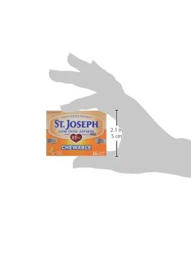 St. Joseph Orange Chewable 81mg Aspirin, 36 Tablets (Pack of 6) St. JosephBuy Supplements Australia
