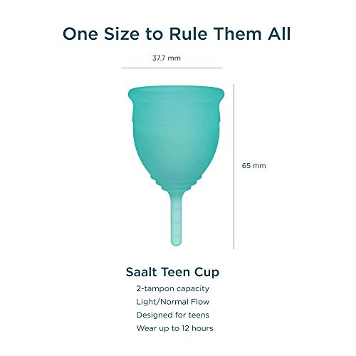 Saalt Teen Menstrual Cup - Best Sensitive Reusable Cup - Wear for 12 Hours - Tampon and Pad Alternative saaltBuy Supplements Australia