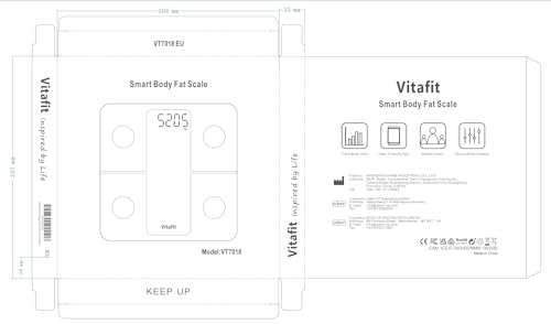 Vitafit Smart Scales for Body Weight and Fat Percentage, Weighing Professional Since 2001 VitafitBuy Supplements Australia