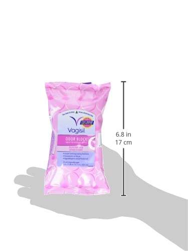 Vagisil Odor Block Daily Freshening Wipes for Feminine Hygiene in Resealable Pouch VagisilBuy Supplements Australia