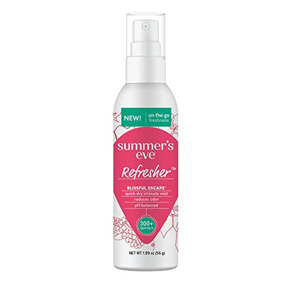 Summer's Eve Refresher Mist, Feminine Spray Reduces Odor, Blissful Escape, Body Spray for Women