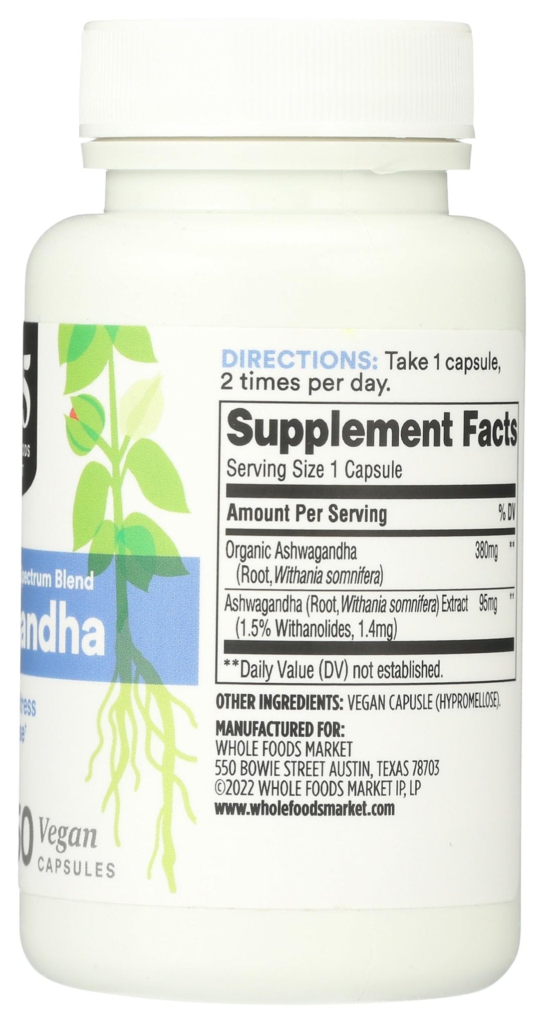 365 By Whole Foods Market, Ashwagandha, 60 Count - Maple Wellness Supplements