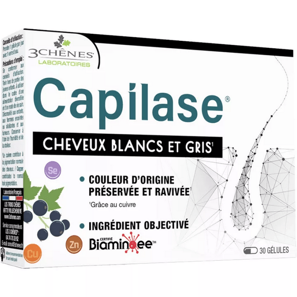 3Chênes Capilase White and Grey Hair 30 capsules - Maple Wellness Supplements