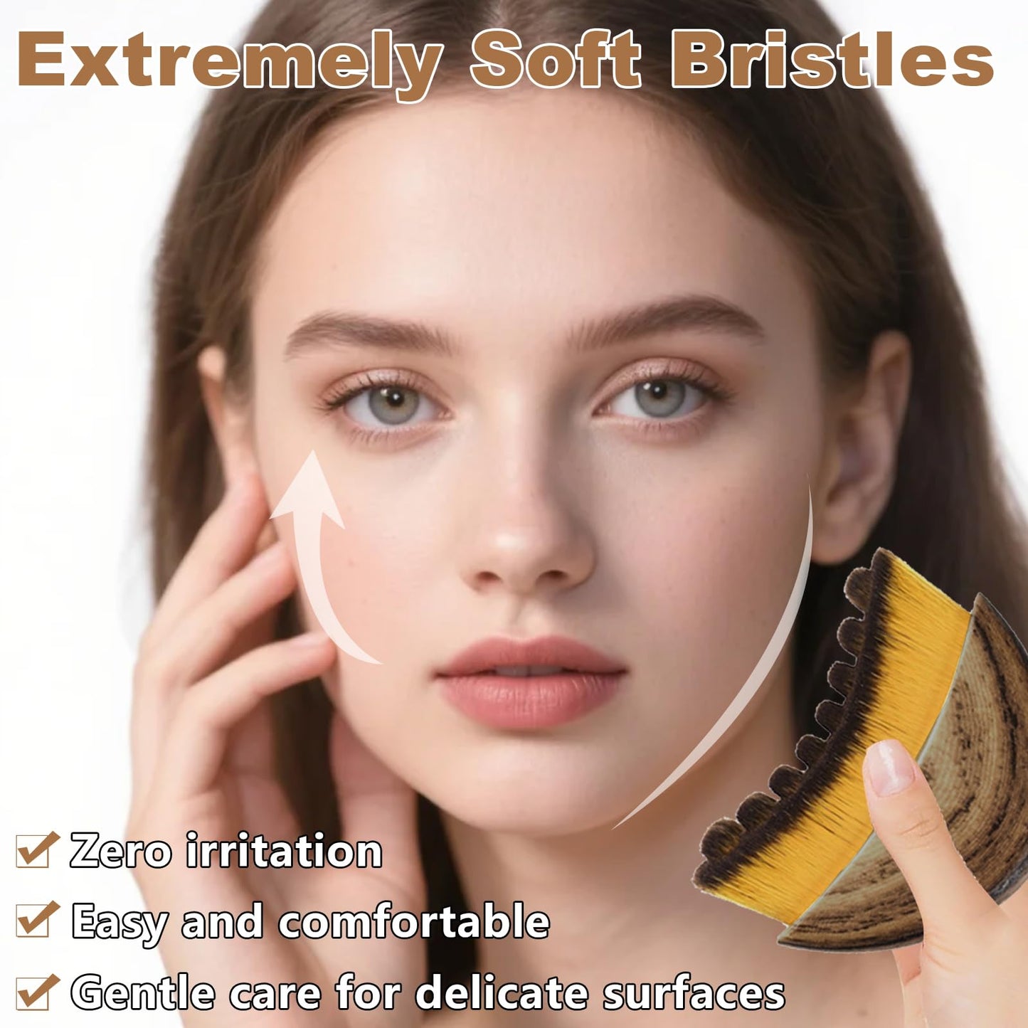 3PCS Lymphatic Contour Face Brush, Lymphatic Brush, Lymphatic Drainage Massager for Face, Chin & Jawline Sculpting,Ergonomically Designed to Fit The Skin Precisely - Maple Wellness Supplements