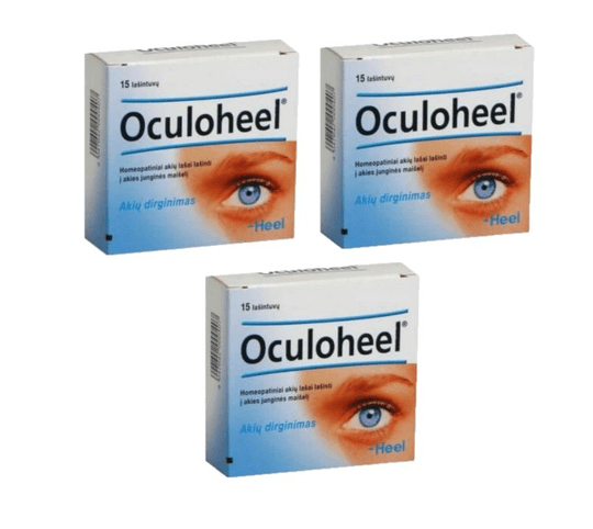3x 15 vials Heel Oculoheel Homeopathic Eye Drop Vials - 0.45Ml - Maple Wellness Supplements