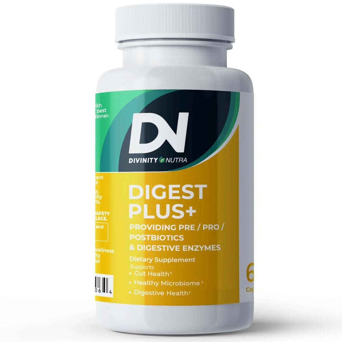 4-in-1 Prebiotic Probiotic & Postbiotic for Women & Men, Complete Gut & Digestive Support Supplement, Pre Post Probiotics & Digestive Enzymes 60 Capsules,Made in USA - Maple Wellness Supplements