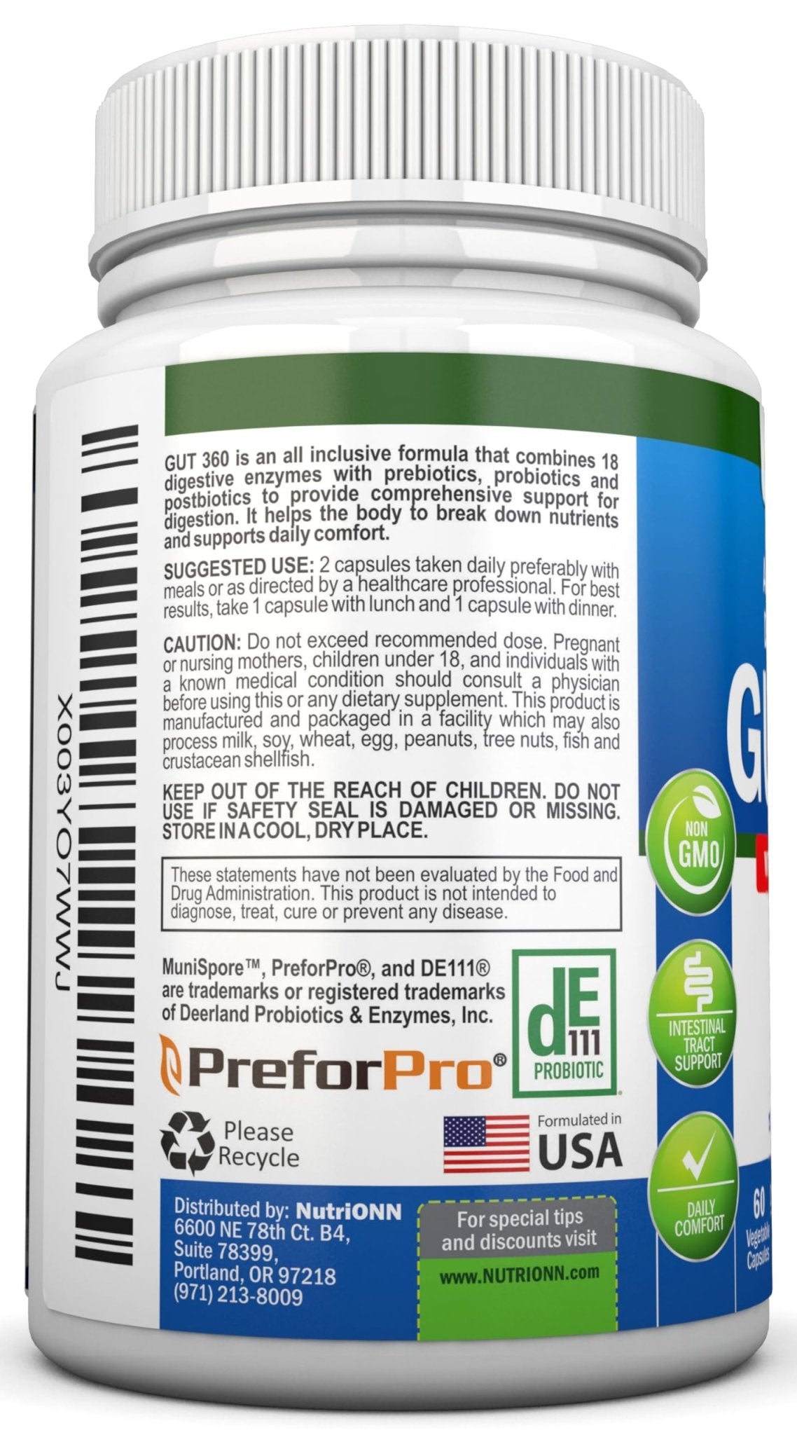 4-in-1 Probiotics, Prebiotics & Postbiotics with 18 Digestive Enzymes for Women & Men - Complete Gut & Digestive Support Supplement - Maple Wellness Supplements