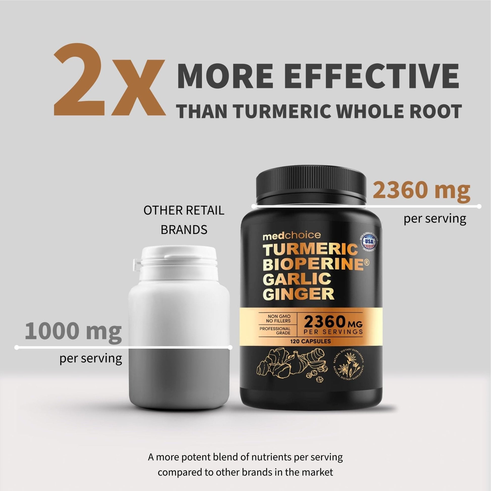 4-in-1 Turmeric Joint Support Supplements with Garlic and BioPerine - 2360 mg High Potency Herbal Blend for Mobility, Everyday Flexibility, Digestive Comfort - Maple Wellness Supplements