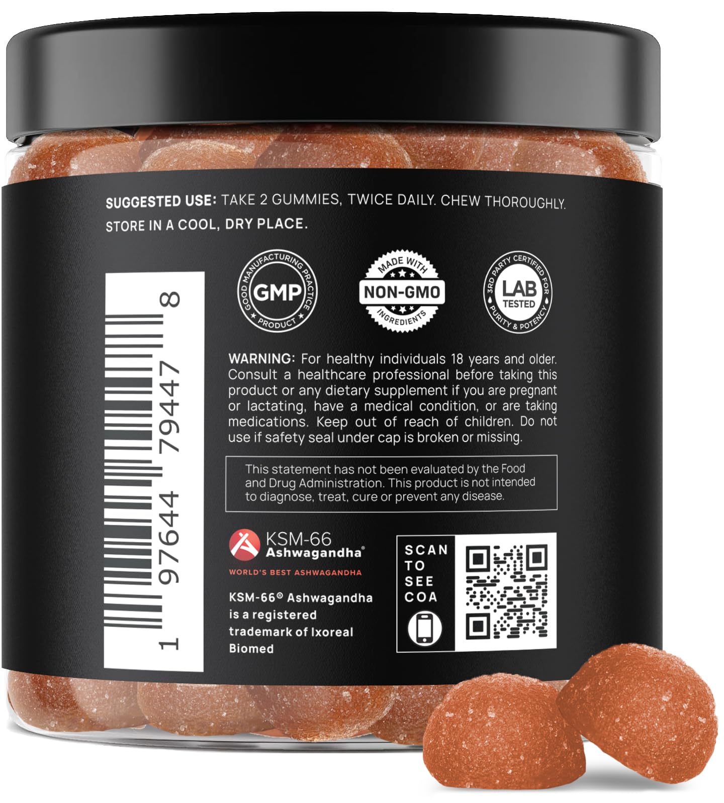 4,050mg Libido Booster for Women KSM-66 Ashwagandha Gummies w. 30x Strength Red Maca Root - Strongest Female Libido Mood Booster + Hormone Balance - Maple Wellness Supplements