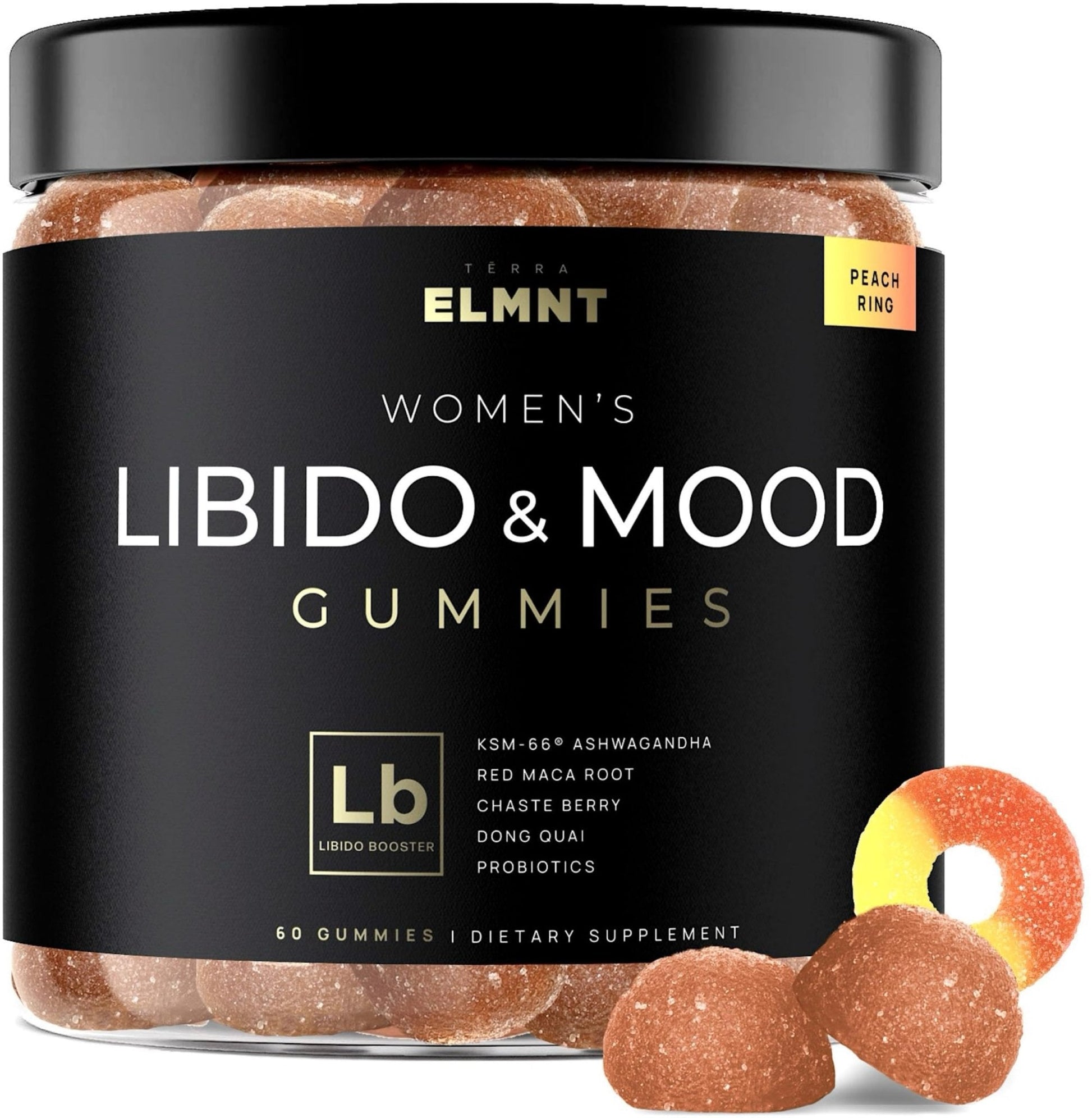 4,050mg Libido Booster for Women KSM-66 Ashwagandha Gummies w. 30x Strength Red Maca Root - Strongest Female Libido Mood Booster + Hormone Balance - Maple Wellness Supplements