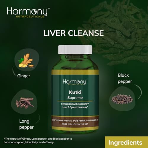 Kutki Supreme - Harmony Nutraceuticals Ayurvedic Medicine for Healthy Skin, Immune and Respiratory Systems - 120 Vegan Organic Capsules Harmony NutraceuticalsBuy Supplements Australia