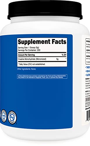 Nutricost Creatine Monohydrate Micronized Powder (1 KG) - Pure Creatine Monohydrate NutricostBuy Supplements Australia