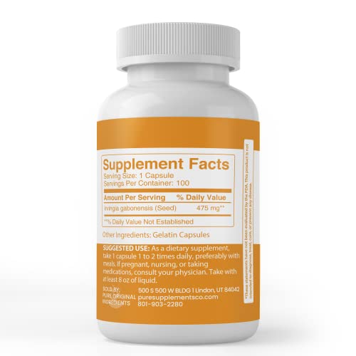 PURE ORIGINAL INGREDIENTS Irvingia, (100 Capsules) Always Pure, No Additives Or Fillers PURE ORIGINAL INGREDIENTSBuy Supplements Australia