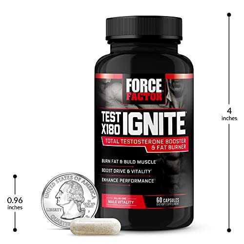 FORCE FACTOR Test X180 Ignite Testosterone Booster for Men, Testosterone Support Force FactorBuy Supplements Australia