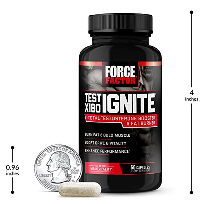 FORCE FACTOR Test X180 Ignite Testosterone Booster for Men, Testosterone Support Force FactorBuy Supplements Australia