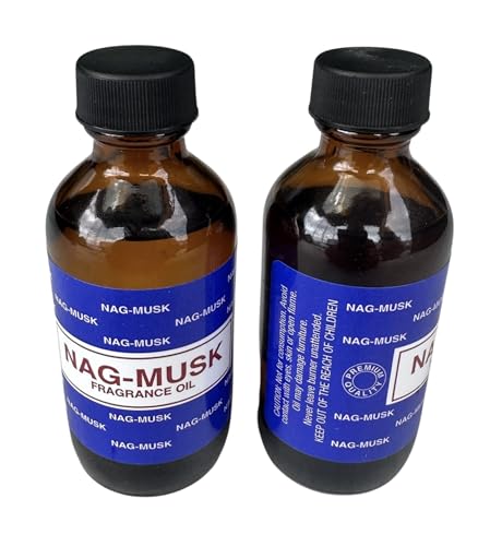 Premium Fragrance Oil 2 Bottles Nag-Musk or Nag-White Sage, 2 Ounces Each in a Glass Bottle GenericBuy Supplements Australia