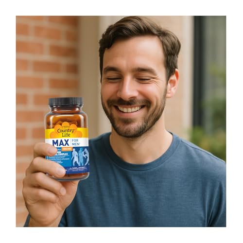 Country Life Max for Men Multivitamin: Iron-Free, Gluten Free, Saw Palmetto, Lycopene, Daily Support for Energy, Heart & Men's Health,120 Vegetarian Tablets Country LifeBuy Supplements Australia