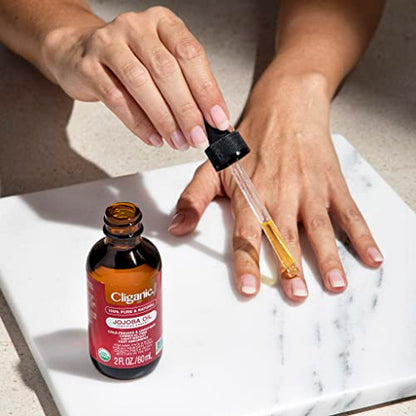 Cliganic Organic Jojoba Oil, 100% Pure (4oz) | Moisturizing Oil for Face, Hair, Skin & Nails CliganicBuy Supplements Australia