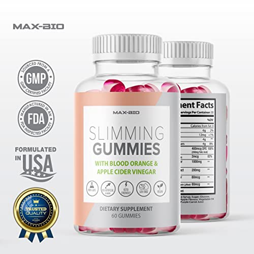 (Official 2 Pack) Slimming Gummies It Works with Apple Cider Vinegar and Sicilian Blood Orange Extract Max-BioBuy Supplements Australia