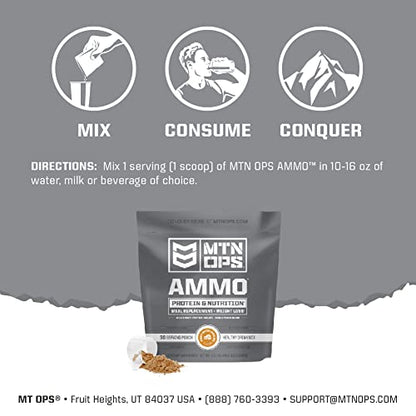 MTN OPS Ammo Protein Powder Meal Replacement Shake for Lean Muscle Building MTN OPSBuy Supplements Australia