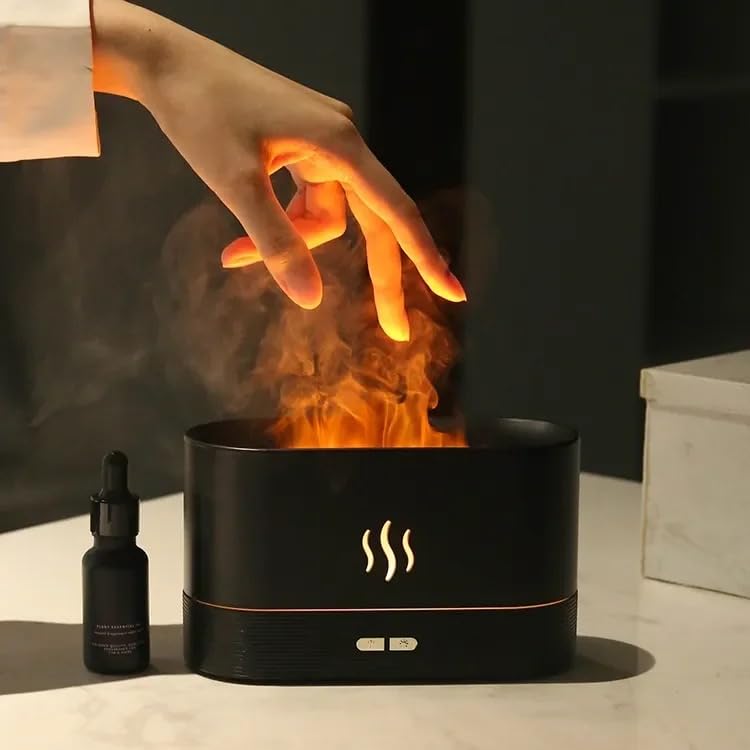 Flame Aroma Diffuser Humidifier 180ml, Oil Essential 2 Modes Brightness Aroma Humidifier GenericBuy Supplements Australia