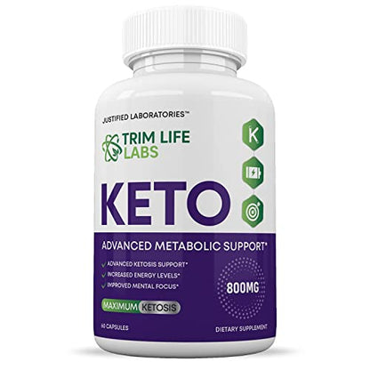 (5 Pack) Trim Life Labs Keto Pills Includes Apple Cider Vinegar Patented goBHB® Exogenou Justified LaboratoriesBuy Supplements Australia