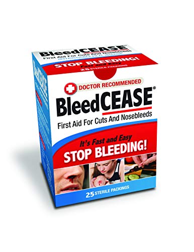 BleedCEASE First Aid for Cuts and Nosebleeds Sterile Packings, 25 Count BleedCEASEBuy Supplements Australia