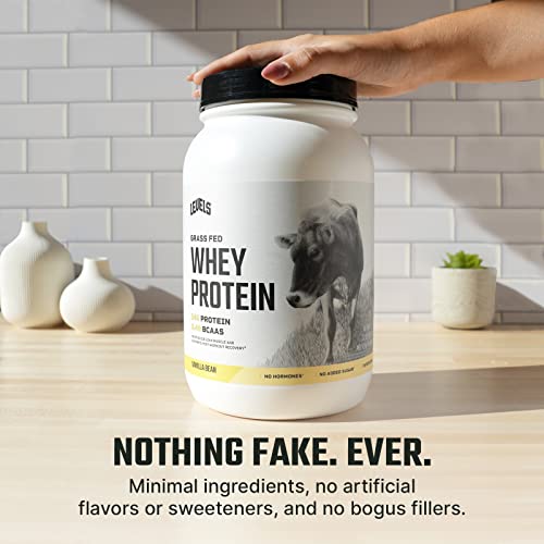 Levels Grass Fed 100% Whey Protein, No Hormones, Vanilla Bean, 2LB Levels NutritionBuy Supplements Australia