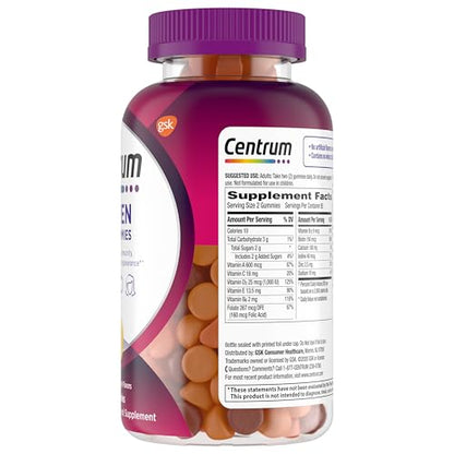 Centrum MultiGummies Gummy Multivitamin for Women, Multivitamin/Multimineral Supplement with Vitamin D3, B and Antioxidants CentrumBuy Supplements Australia