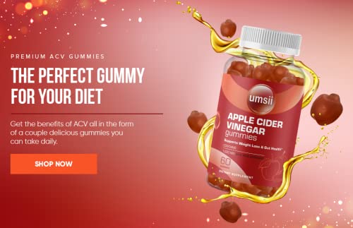 umsii Apple Cider Vinegar Gummies | 1,000 mg Organic Extract | Can Promote Gut Health umsiiBuy Supplements Australia